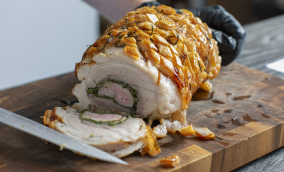 Fredag d. 24/4 Stegt porchetta